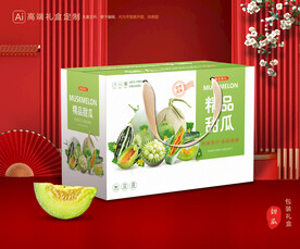 甜瓜包装 蜜瓜礼盒