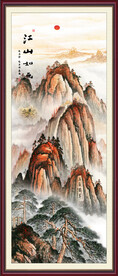 五岳独尊泰山日出图