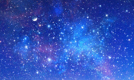 蓝色宇宙星空背景墙