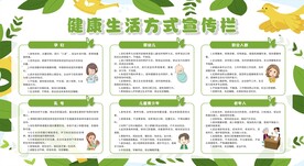 健康生活方式科普宣传栏展板