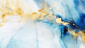 蓝色渐变金色大理石背景