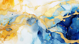 蓝色渐变金色大理石背景