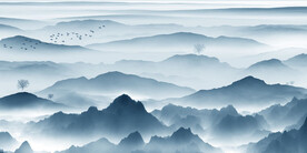 新中式水墨山水画