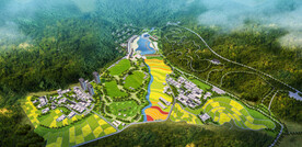 旅游度假区规划设计案例鸟瞰图
