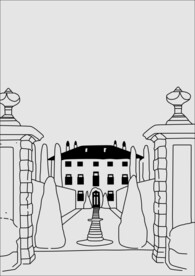 中心 建筑物线稿