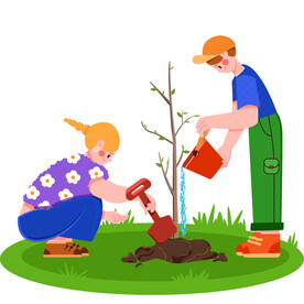 植树图片