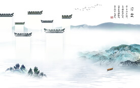 现代 意境中式山水 TiF分层