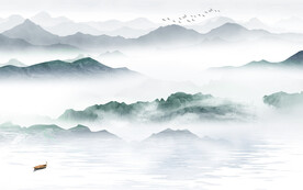 大气 意境中式山水 TiF分层