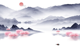 现代 高清新山水图 TIF分层