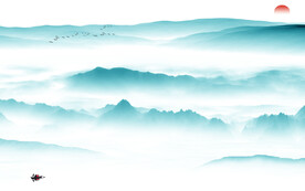 简约 新中式山水图 TIF分层