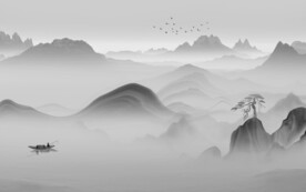 淡雅 灰色山水新图 TIF分层