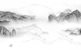 高档 灰色人气山水 TiF分层