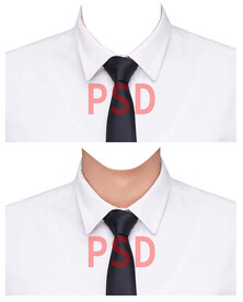 男人黑领带白衬衫证件照衣服素材