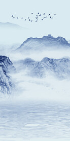 蓝色 高雅简约玄关 Tif分层