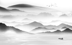 奢雅 意境灰色山水 TiF分层