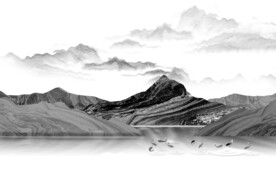 高端 意境灰色山水 TiF分层