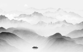 大气 灰色中式山水 TiF分层