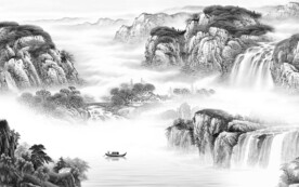 高雅 意境灰色山水 TiF分层