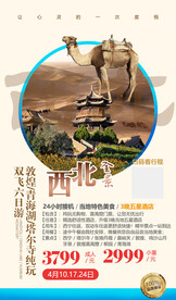 西北敦煌旅游海报推广图