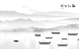 简约 灰色新传山水 TiF分层