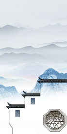 意境 山水简约玄关 TIF分层