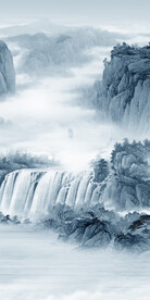 高雅 山水简约玄关 TIF分层