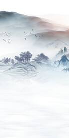 人气 山水简约玄关 TIF分层