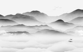 新款 灰色中式山水 TIF分层