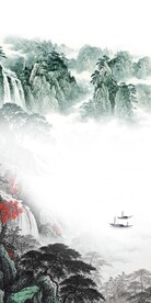 高端 新中式玄关画 TiF分层