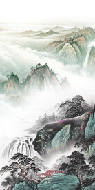 中式 新意境玄关画 TiF分层