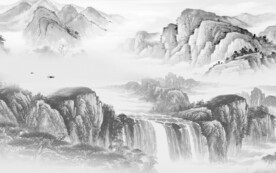 客厅 灰色新山水图 TIF分层