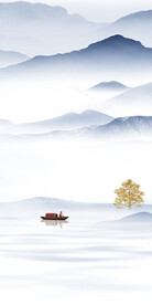 高清 爆款山水玄关 TiF分层