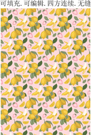 清新水果花纹 夏季服装印花 
