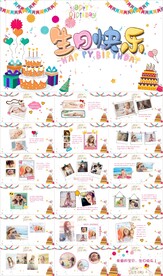 生日快乐生日派对纪念册PPT