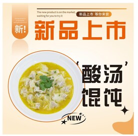 酸汤馄饨海报