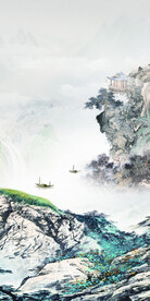 别墅 高端山水玄关 TIF分层