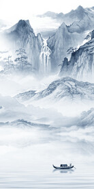 高端 山水中式玄关 TIF分层