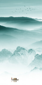 高清 山水中式玄关 TIF分层