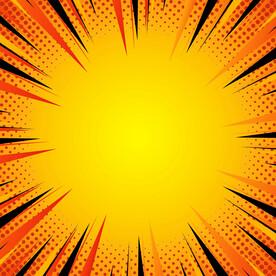 黄色放射状抽象科技线条背景