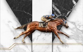 大理石马到成功装饰壁画