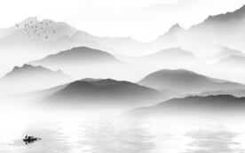 意境 轻奢灰色山水 TiF分层