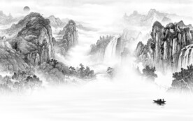 沙发 灰色意境山水 TiF分层