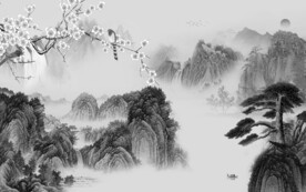 新传 灰色意境山水 TiF分层