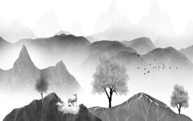 新款 灰色意境山水 TiF分层