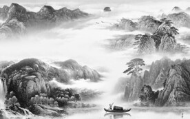 奢雅 灰色意境山水 TiF分层