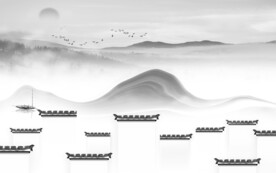 大气 灰色意境山水 TiF分层