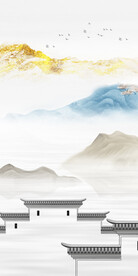 人气 高端山水玄关 TIF分层