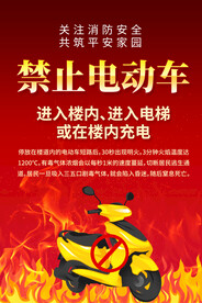 电动车防火宣传海报