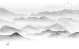 高端 新品灰色山水 TiF分层