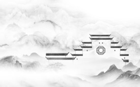 高清 新品灰色山水 TiF分层